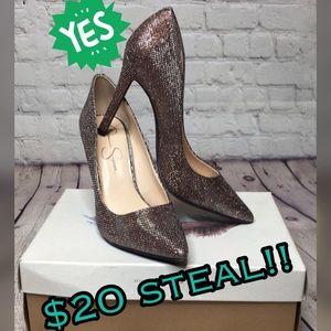 SALE Jessica Simpson Cassani Sparkle Mesh Pump